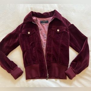 Juicy Couture Velvet Zip Jacket